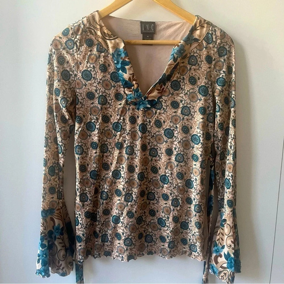 ☀️Vintage 90s Y2K Fairycore Floral Blouse Top - Picture 1 of 8